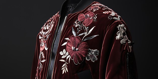 Деталь вышитого жакета